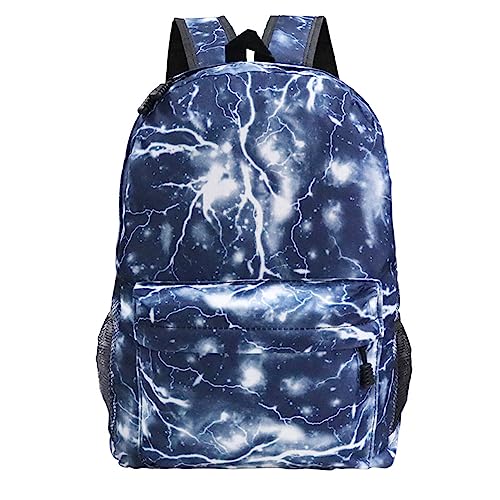 Treer Rucksack Kinder, Schulrucksack für Kinder 15L Kinderrucksack Mädchen Jungen Kindergartenrucksack Schulranzen 1-9 Klasse, Schulranzen für Schule Reisen (Graue Blitze,42x30x12cm) von Treer