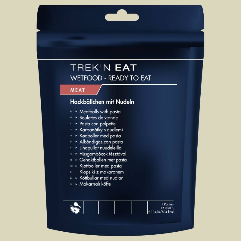 Hackbällchen mit Nudeln-RTE one size 350g von Trek&#039;n Eat