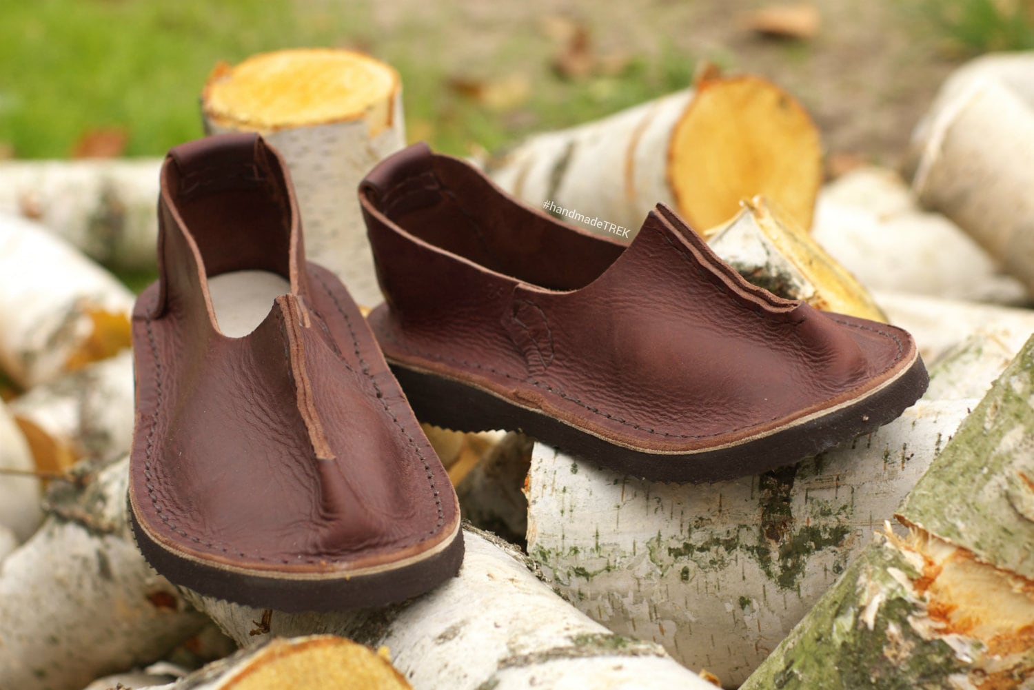 Mittelalterliche Lederschuhe Trek Kinderwagen Unisex von TrekLeather