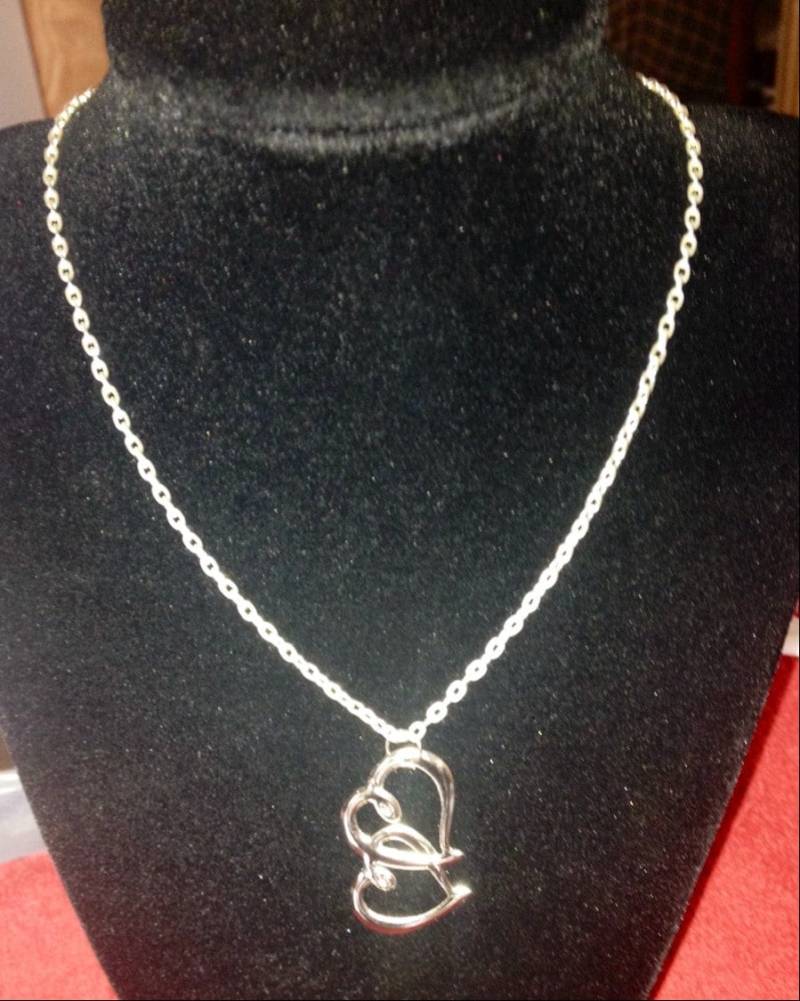 Silber Doppelherz Halskette Silber Doppelherz Halskette von TrenasTrinkets