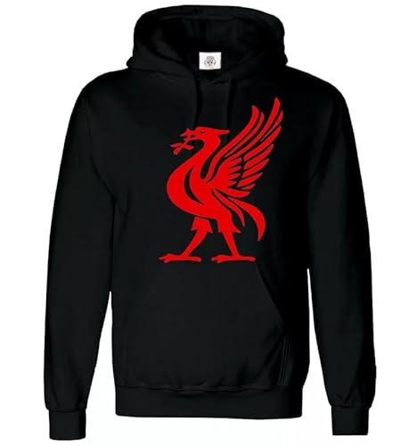 Trend Gear Liverpool Liver Bird Sports Liverpudlian Hoody Short Sleeve T-Shirt Logo Present Men Long Sleeve Sweatshirts Hood for Men Long Sleeve Funny Joke Gift Christmas Hoodies (Black - X-Large) von Trend Gear