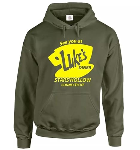 Trend Gear Luke's Diner Hoodie Sweatshirt Lustige Retro Herren Vintage Geschenkidee Hoodie, Olive Hoodie Gelb Print, M, Olive Hoody Yellow Print, M Trend Gear Luke's Diner Hoodie Sweatshirt Lustige Retro Herren Vintage Geschenkidee Hoodie, Olive Hoodie Gelb Print, M, Olive Hoody Yellow Print, M von Trend Gear