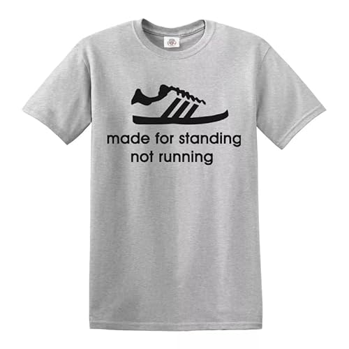 Trend Gear Lustiges Herren-T-Shirt mit Aufschrift "Made for Standing Not Running", grau, XXL von Trend Gear