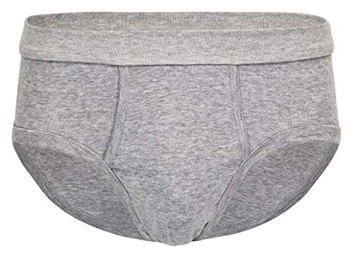 Trend by Normann Herren Feinripp Slip 2er Pack aus Baumwolle mit Eingriff und Weichbund 54998n, Farbe:grau-Melange, Größe:7 von Trend by Normann