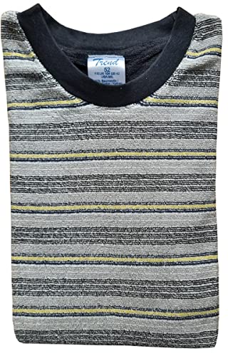 Trend by Normann Herren Frottee Pyjama mit Rundhals, Langarm, Feine Streifen, Gelb, 70251, Gr. 48 von Trend by Normann