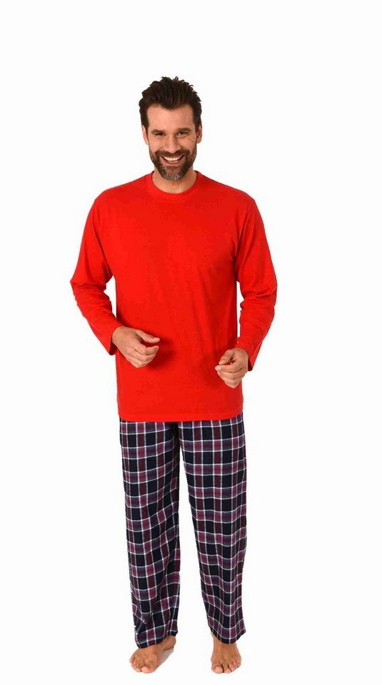 Trend by Normann Pyjama Herren langarm Schlafanzug mit karierter Flanell Hose - 222 10 873 von Trend by Normann