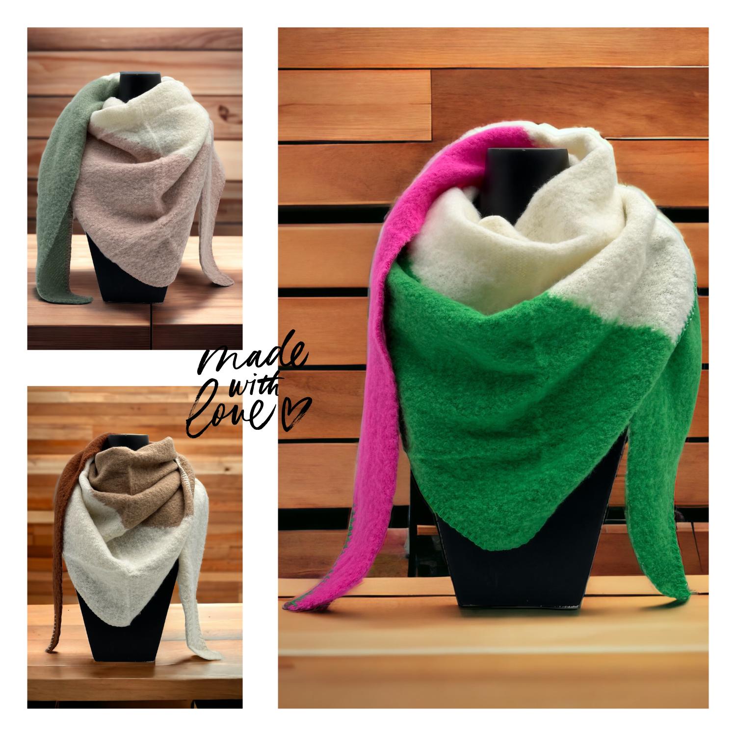 Damenschal Mehrfarbiger Xxl Dreieck Schal 190 X 70cm Wollschal Flauschiger Winterschal Bounce Halstuch Damenschal Mehrfarbiger Xxl Dreieck Schal 190 X 70cm Wollschal Flauschiger Winterschal Bounce Halstuch von Fadennahtwerk