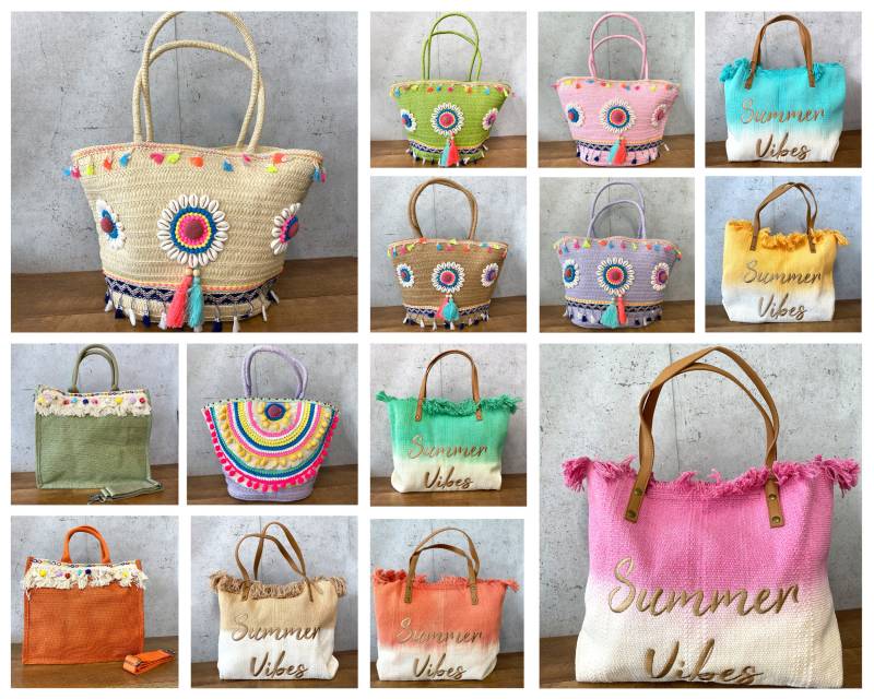 Strandtasche Korb Groß Damen Strohtasche Xxl Ibiza Boho von Fadennahtwerk