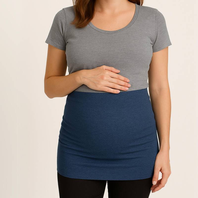 Bauchband Umstandsmode | Farbe Denim Blue Schwangerschaft Bequem & Dehnbar |Babybauch Band Unbedruckt Basic |Geschenk Für Werdende Mamas von TrendMama