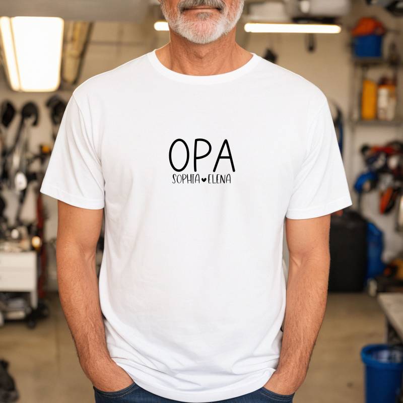 Opa T-Shirt Mit Namen Von Enkel/In | Geschenk Für Alle Opas|Geburtstag| Vatertag Freund |Geschenkidee| Personalisiert Enkel/In von TrendMama