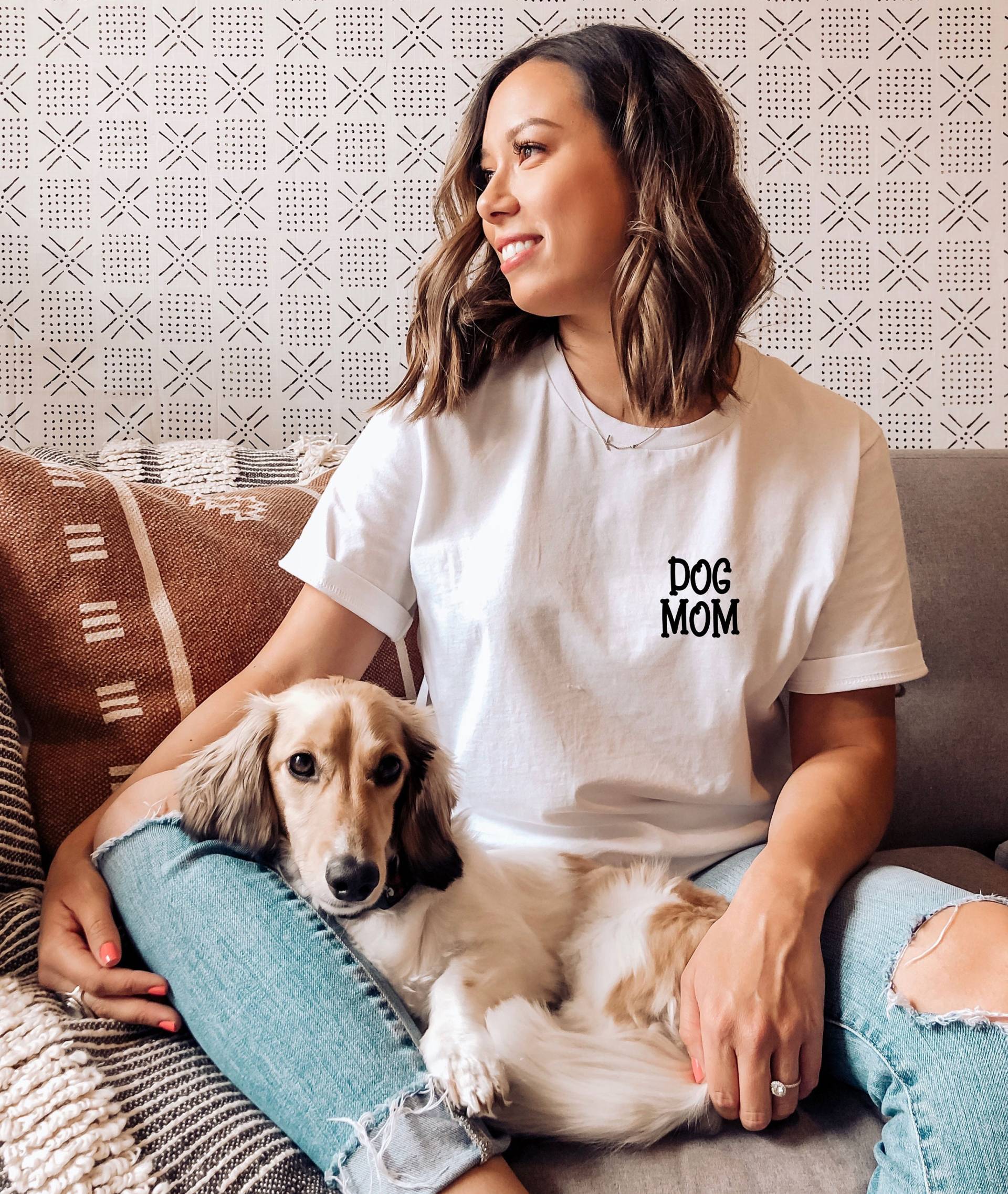 T-Shirt Mit Aufdruck | - Dog Mom Geschenk Für Alle Hunde Mamas Geburtstag Muttertag Freundin Geschenkidee| Liebe von TrendMama