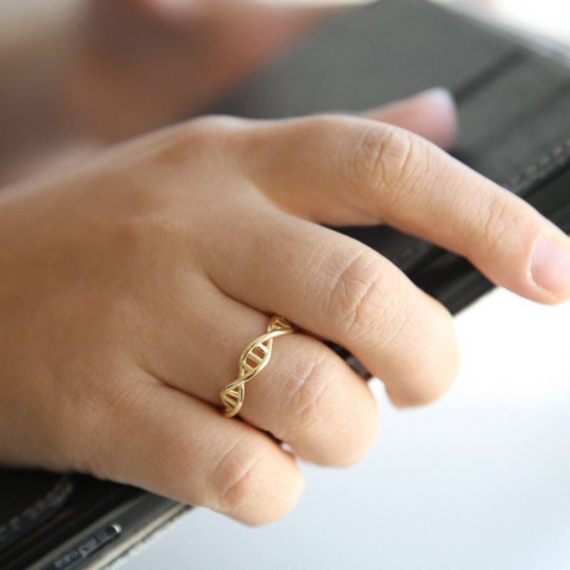 Gold-Dna Ring-Dna Ring-Wissenschaft Ring-Chemie Ring-Molekul Ring-sterling Silber Dna Ring-Biologie Ring Gold-Dna Ring-Dna Ring-Wissenschaft Ring-Chemie Ring-Molekul Ring-sterling Silber Dna Ring-Biologie Ring von TrendMinimalist