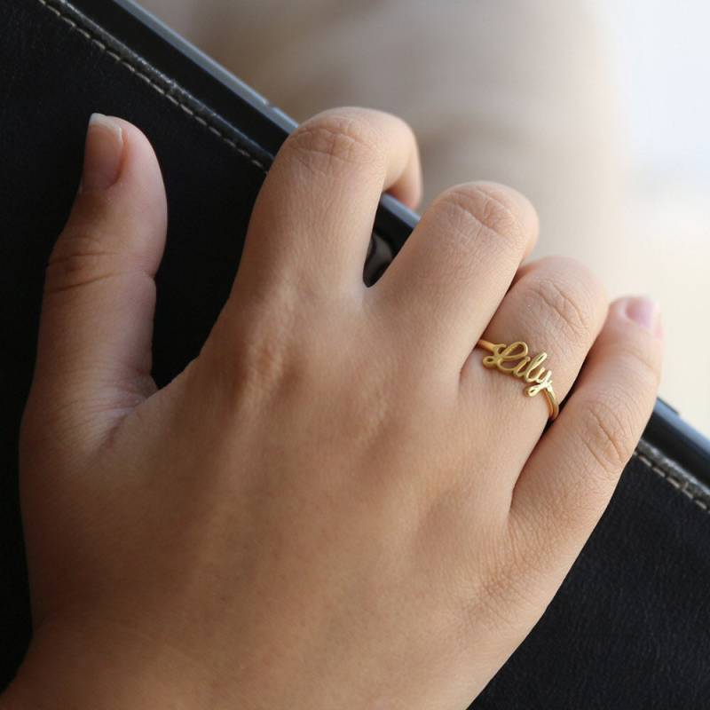 Gold Namensring-Namensring-Namensring-Personalisierter Ring-Personalisierter Schmuck-Personalisiertes Geschenk-Brautjungfern Gold Namensring-Namensring-Namensring-Personalisierter Ring-Personalisierter Schmuck-Personalisiertes Geschenk-Brautjungfern von TrendMinimalist
