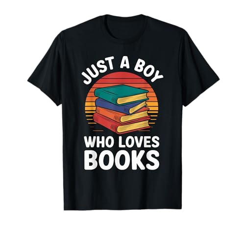 Just a Boy Who Loves Books - Book Lover T-Shirt Just a Boy Who Loves Books - Book Lover T-Shirt von TrendVibes Just a Boy Who Loves Books