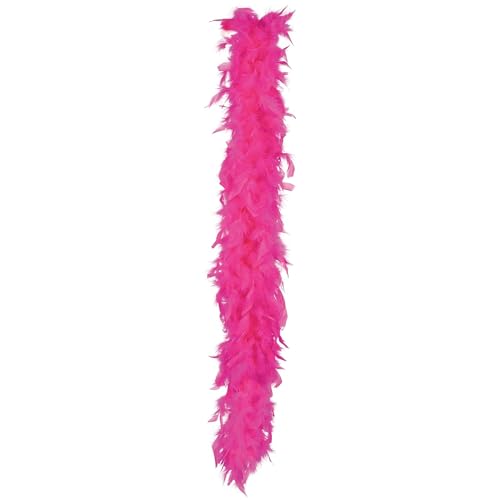 TrendandStylez Federboa pink, ca. 1,80 Meter aus natürlichen Truthahnfedern, glamouröser Look für Karneval, Fasching, Halloween etc. von TrendandStylez