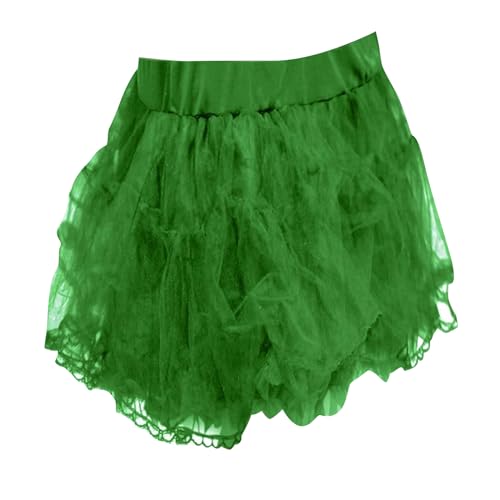 TrendandStylez Petticoat Dunkel Grün, Einheitsgröße, 50cm, Tüll Unterrock mit Gummizug für Karneval, Fasching, Party von TrendandStylez