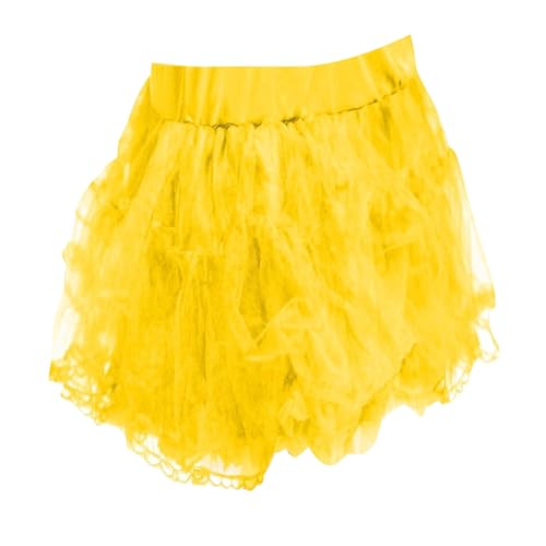 TrendandStylez Petticoat Gelb, Einheitsgröße, 50cm, Tüll Unterrock mit Gummizug für Karneval, Fasching, Party von TrendandStylez