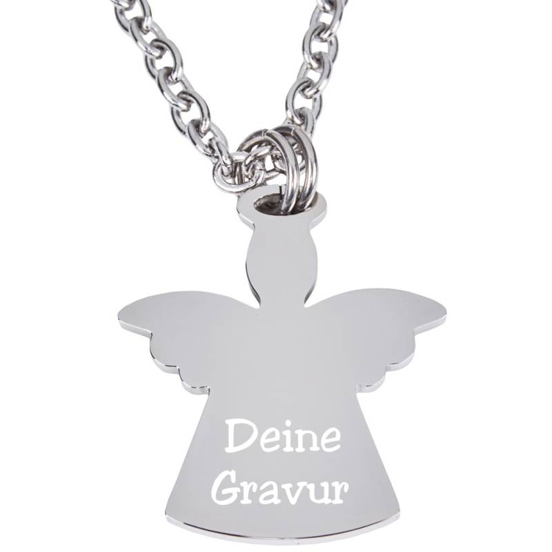 Anhänger mit Gravur Schutzengel silber von Trendgravur