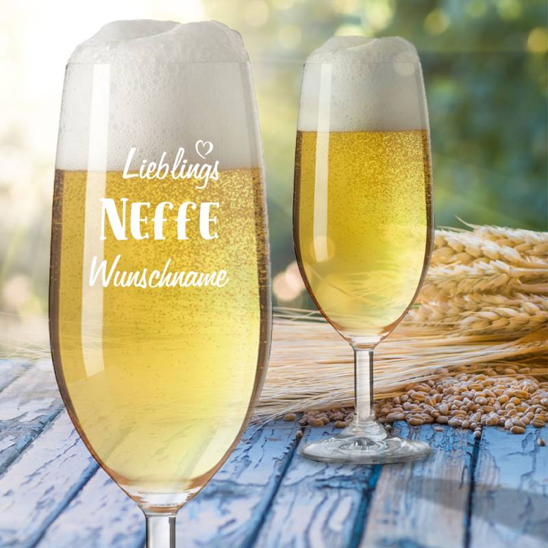 Bierglas mit Gravur von Leonardo - Lieblings-Neffe von Trendgravur