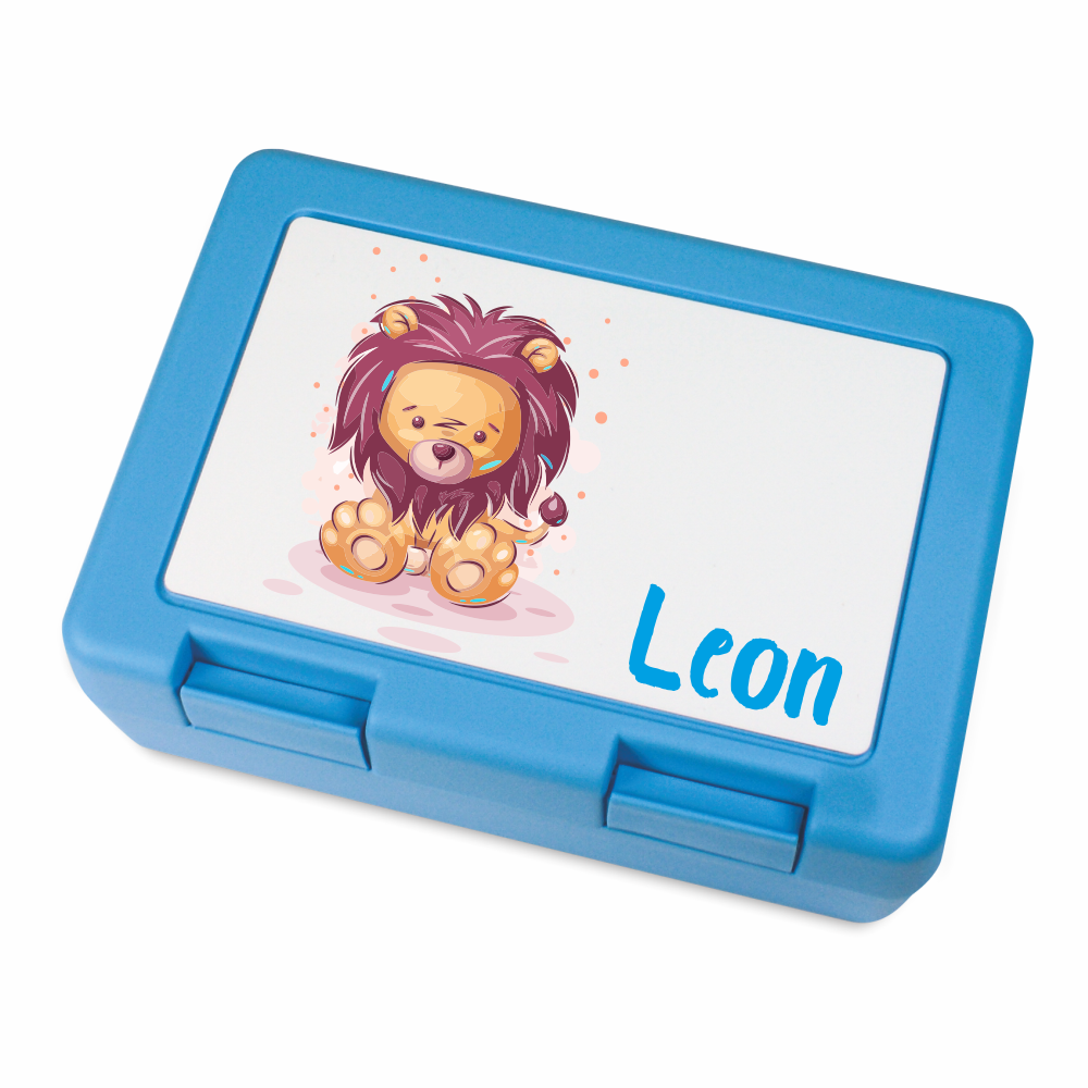 Brotdose mit Namen Löwe von Trendgravur