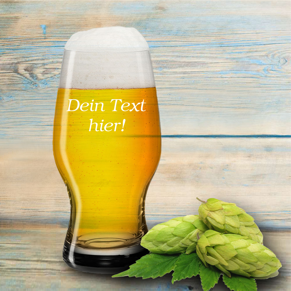 Craft-beer-glas 0,5l  Leonardo mit Gravur - Wunschtext von Trendgravur