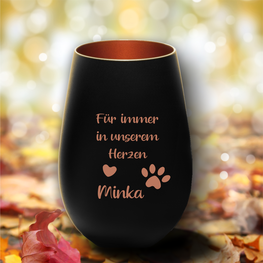 Erinnerungslicht Haustier Für immer in unserem Herzen von Trendgravur