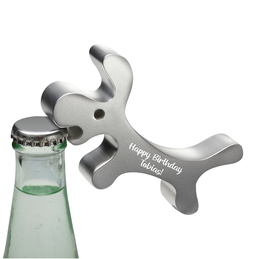 Flaschenöffner Kapselheber mit Gravur Hund von Trendgravur