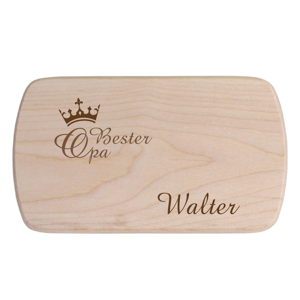 Frühstücksbrettchen mit Gravur - Bester Opa von Trendgravur