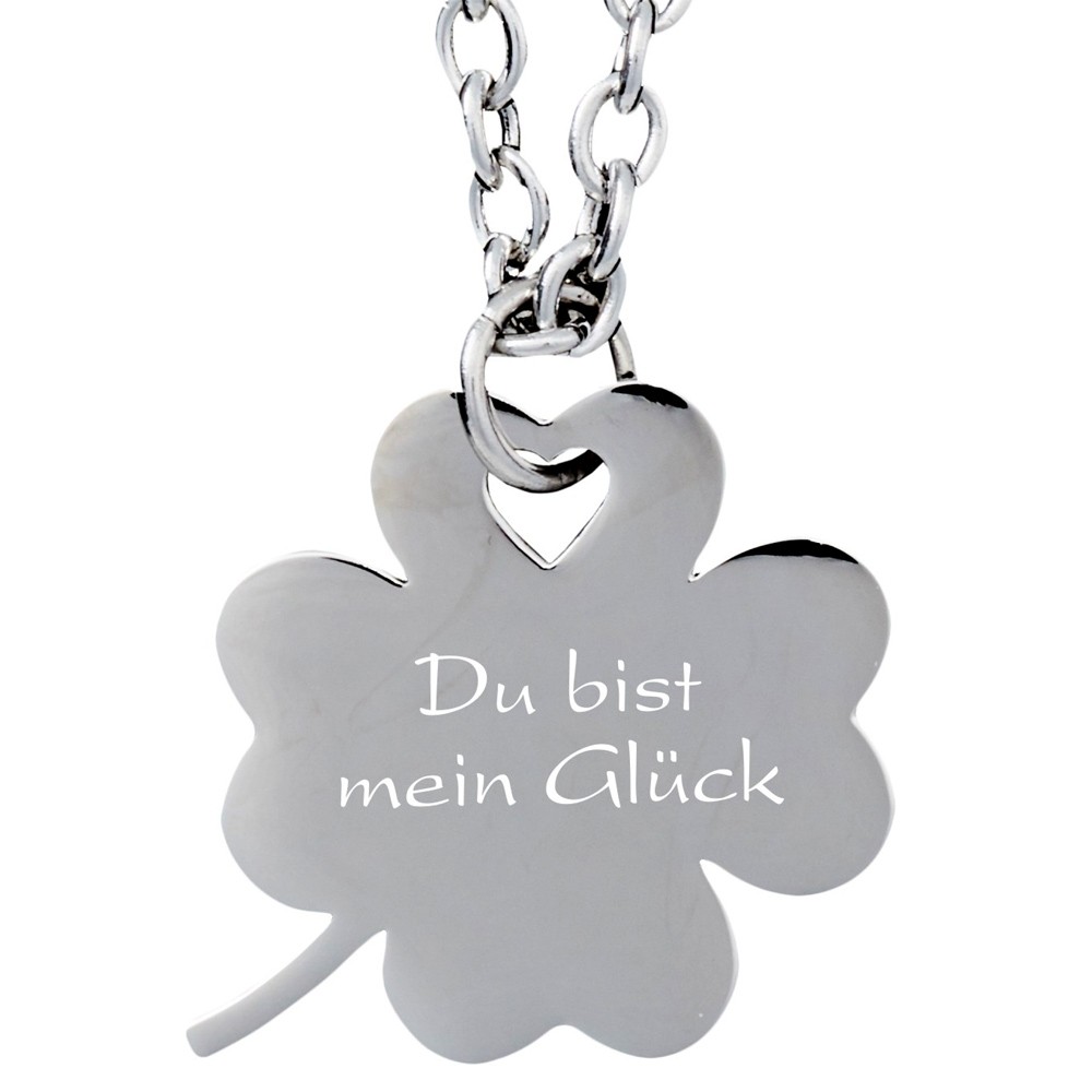 Gravuranhänger Glücks-Kleeblatt von Trendgravur