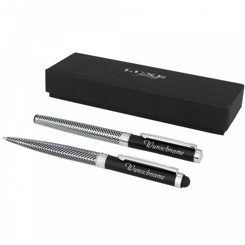 Hochwertiges Schreibset Empire Duo mit Touchpen und Gravur von Trendgravur