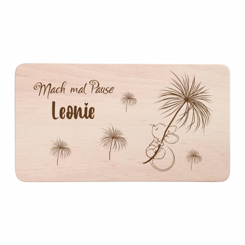 Kinder-Frühstücksbrettchen Maus mit Wunschnamen von Trendgravur