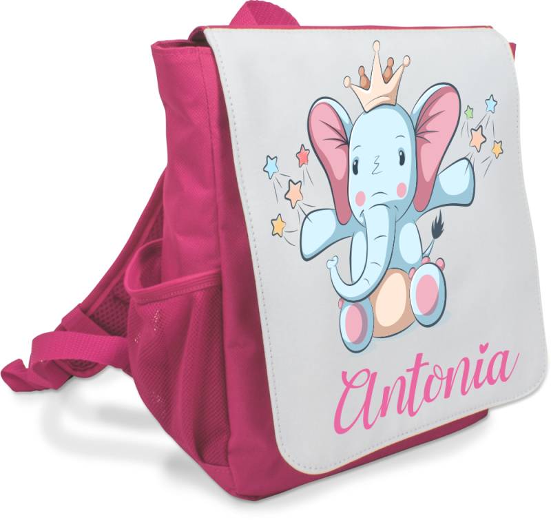 Kinder-Rucksack mit Wunschnamen Elefant von Trendgravur
