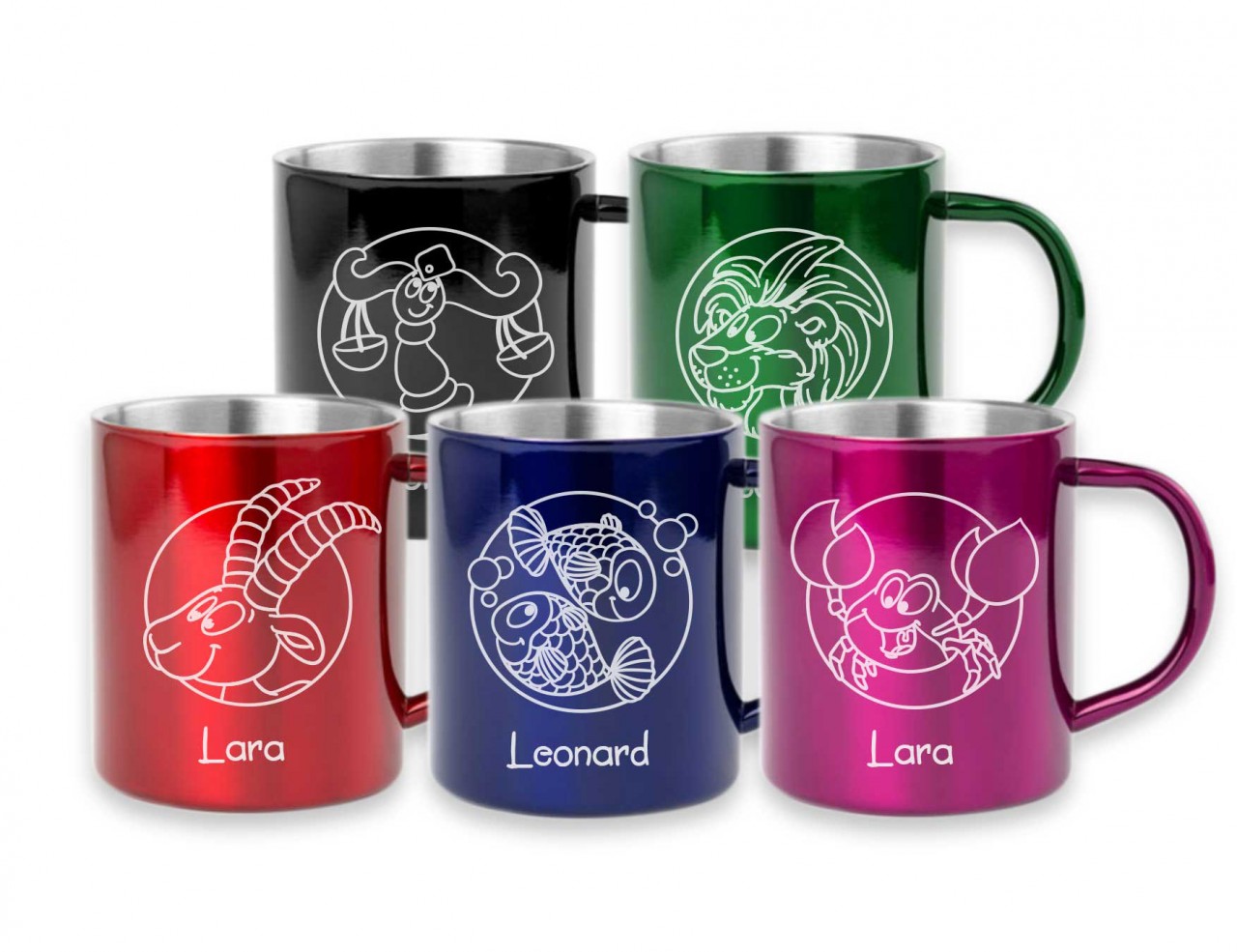 Kinderbecher mit deiner Wunschgravur - Dein Sternzeichen von Trendgravur