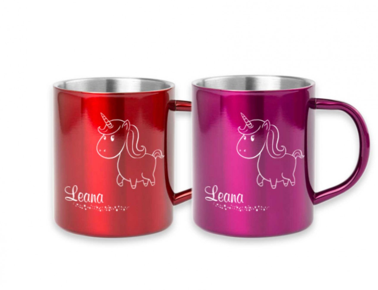 Kinderbecher mit deiner Wunschgravur - Einhorn von Trendgravur