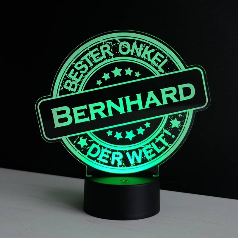 LED-Dekolicht Bester Onkel mit Wunschnamen von Trendgravur