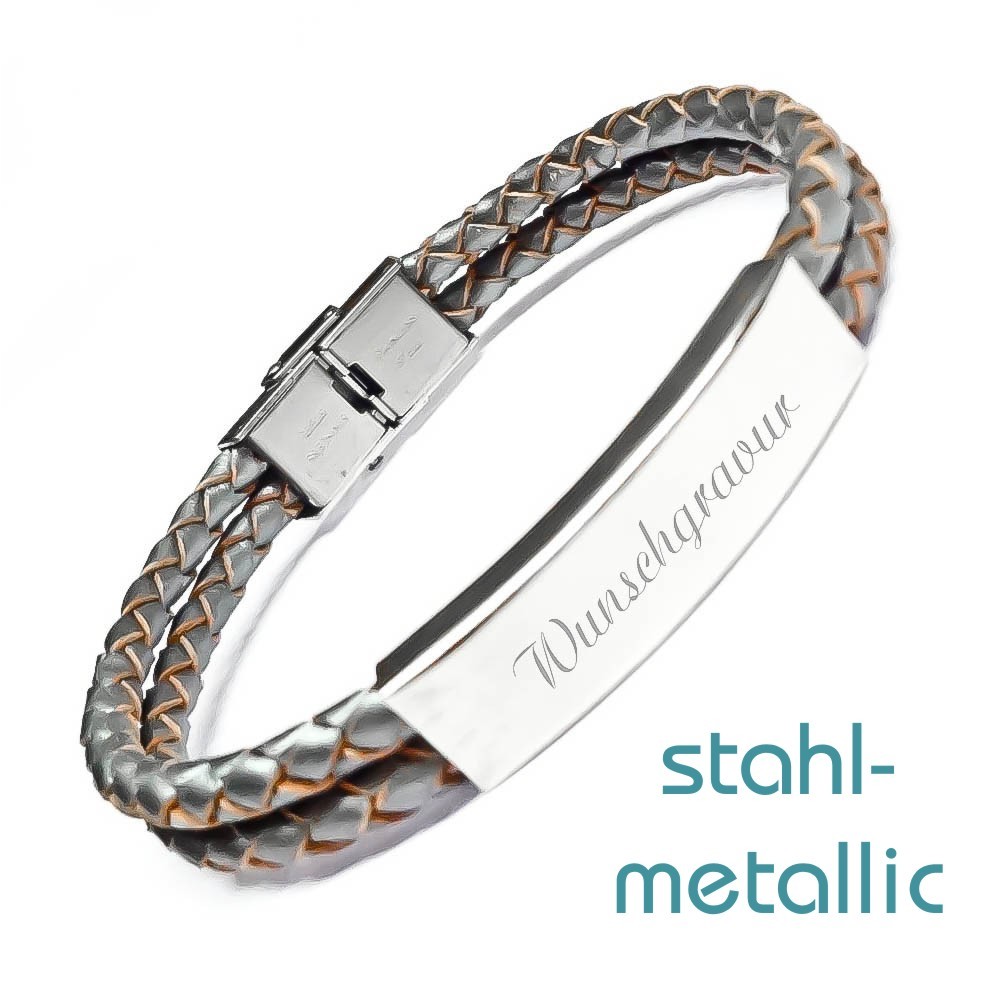 Leder-Armband mit Gravur Twist von Trendgravur