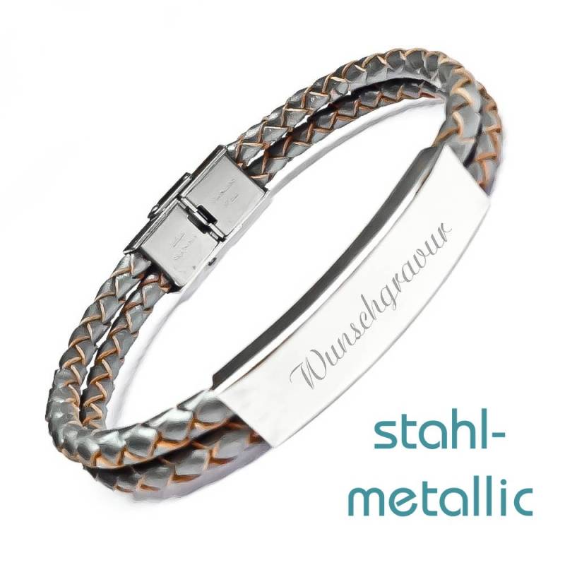 Leder-Armband mit Gravur Twist von Trendgravur