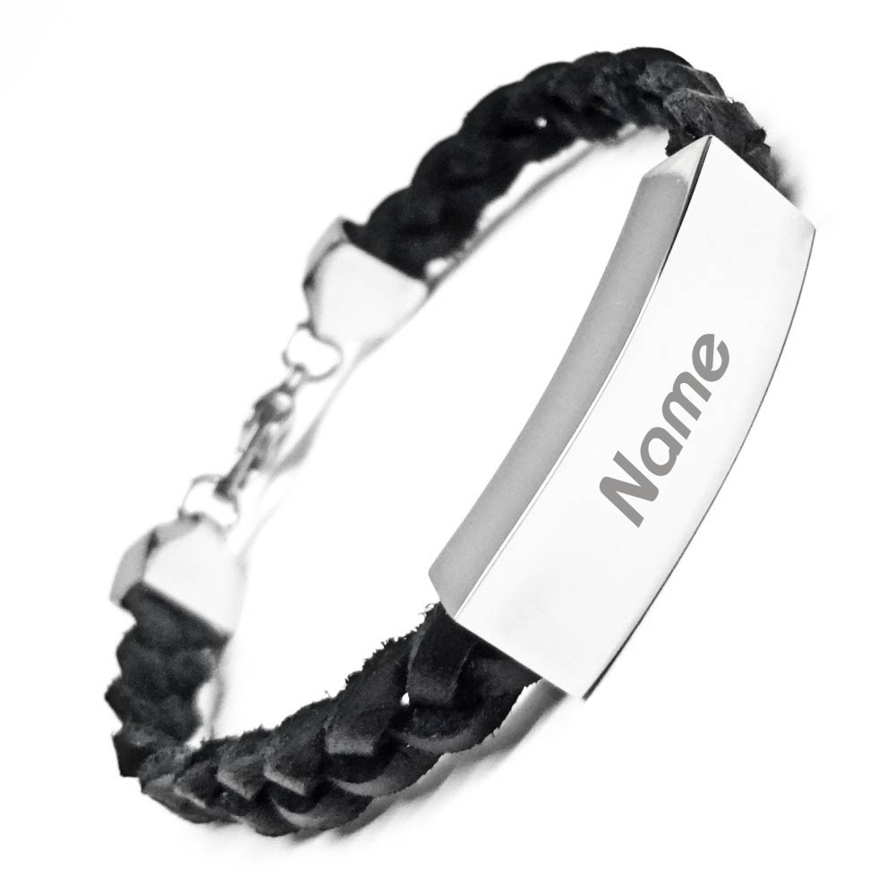 Leder-Armband mit Gravur slim von Trendgravur