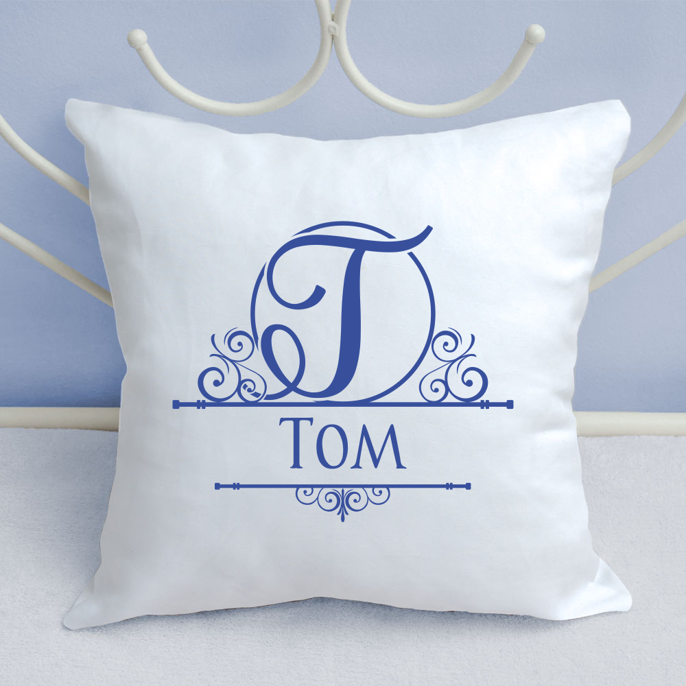 Namenskissen mit Monogramm von Trendgravur