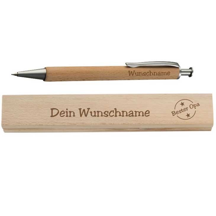Personalisierter Holz-Kugelschreiber für den Besten Opa von Trendgravur