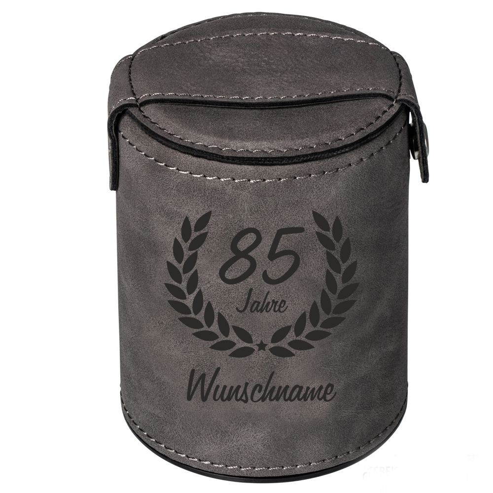 Personalisierter Würfelbecher zum 85. Geburtstag von Trendgravur