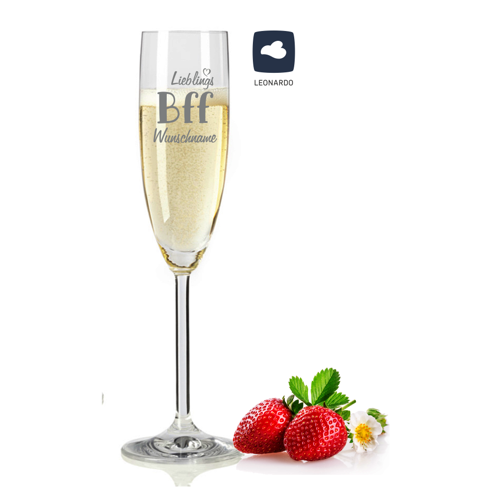 Personalisiertes Sektglas Lieblings-BFF mit  Wunschnamen von Trendgravur