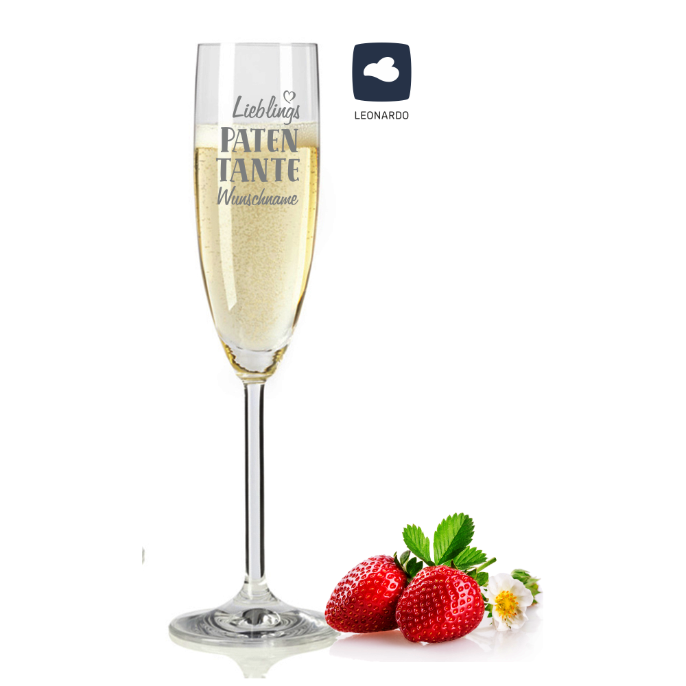Personalisiertes Sektglas Lieblingspatentante mit  Wunschnamen von Trendgravur