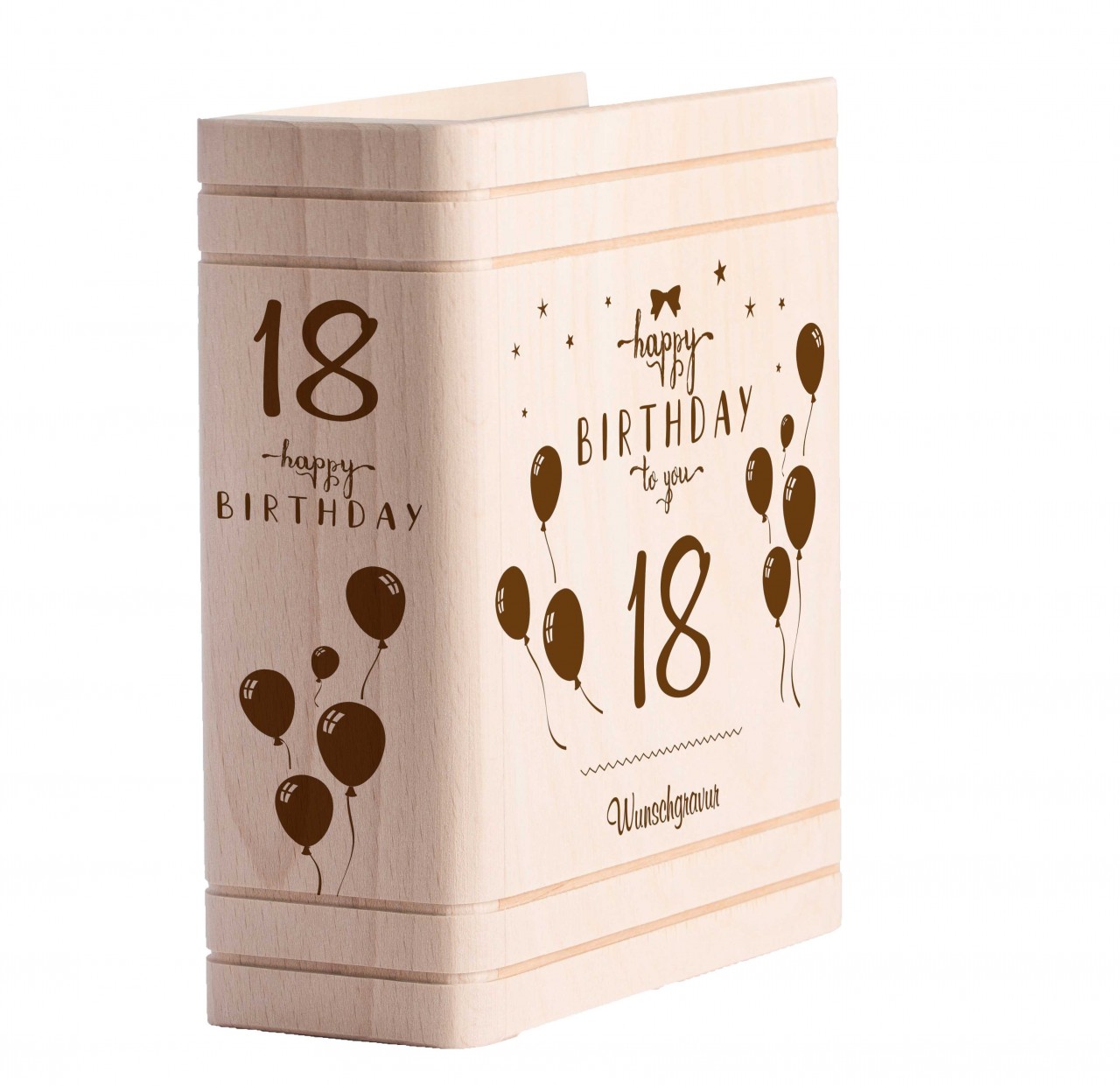 Personalisiertes Sparbuch mit Gravur - 18. Geburtstag von Trendgravur