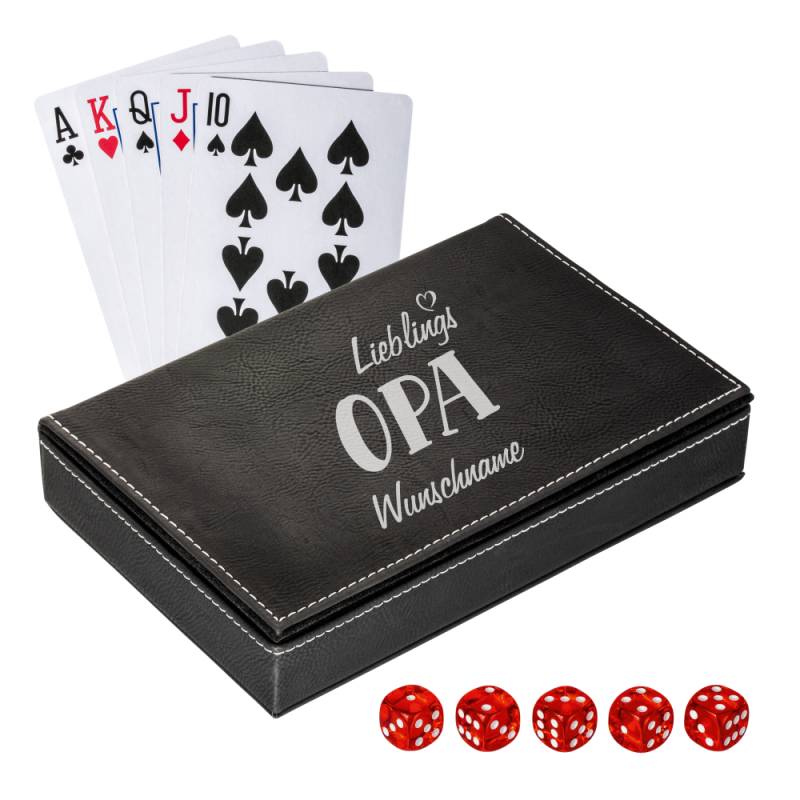 Personalisiertes Spielkarten Set mit Box - Lieblings-Opa mit... von Trendgravur