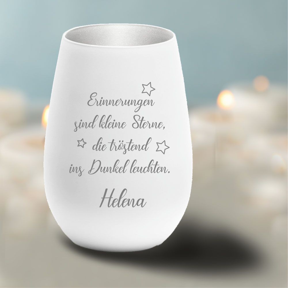 Personalisiertes Windlicht Erinnerungslicht - Erinnerungen von Trendgravur