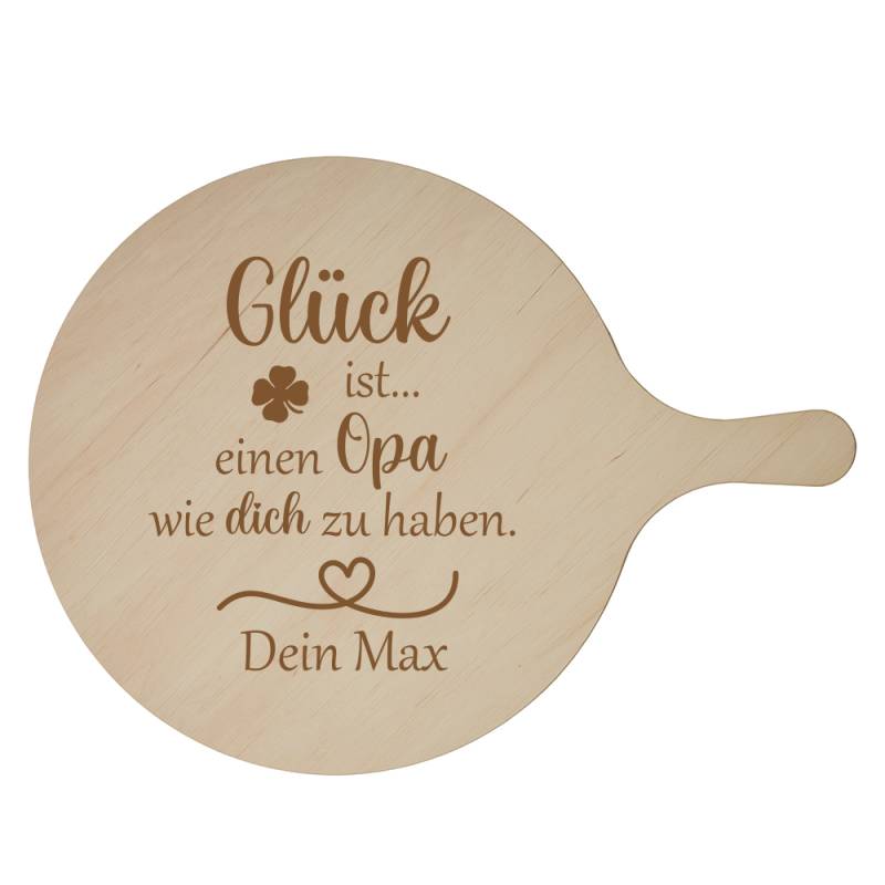Pizzabrett Glück ist einen Opa wie dich zu haben mit Wunschnamen von Trendgravur