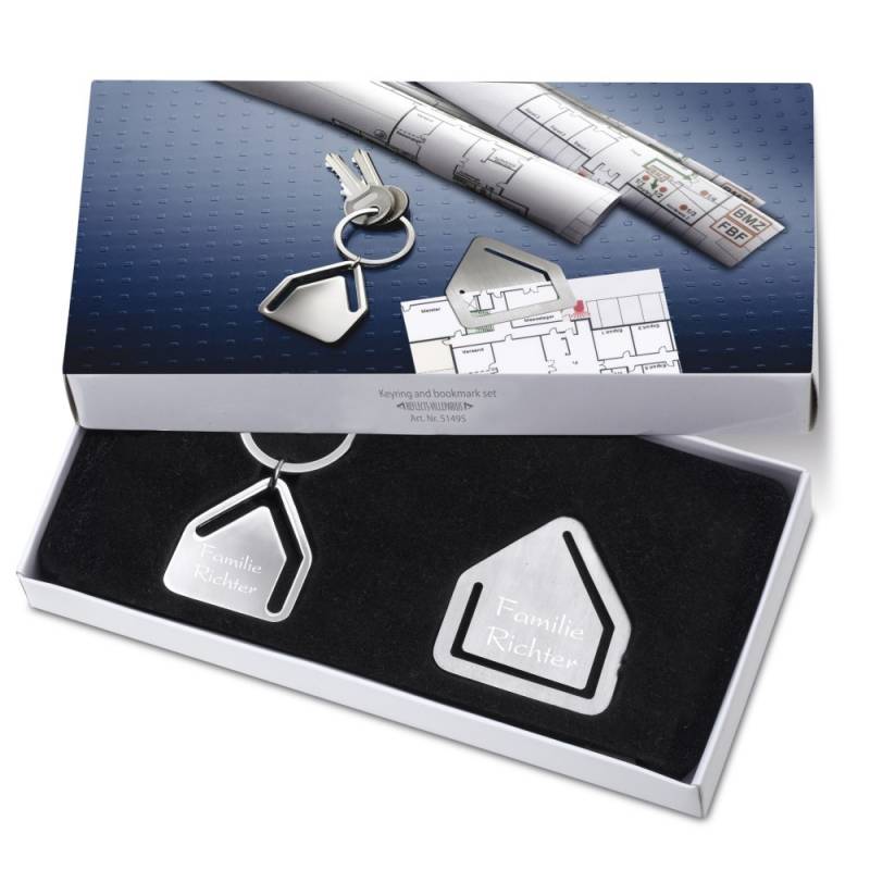 Schlüsselanhänger + Lesezeichen mit Gravur von Trendgravur