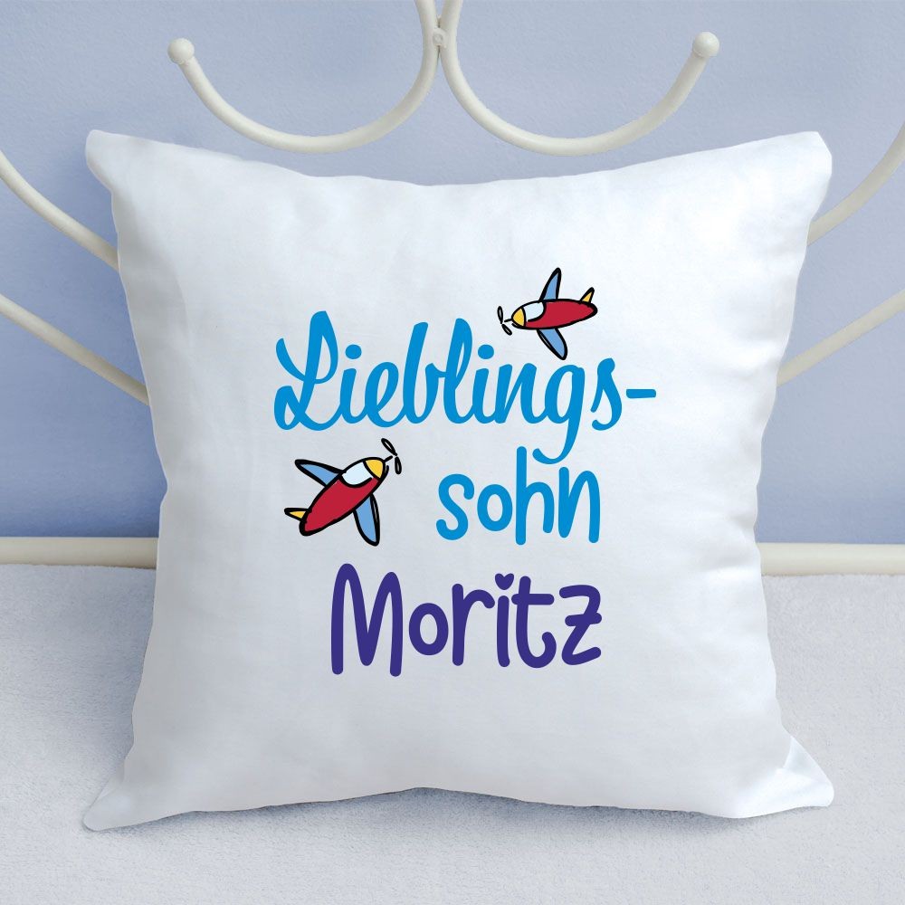 Schmusekissen Lieblingssohn mit Wunschnamen von Trendgravur