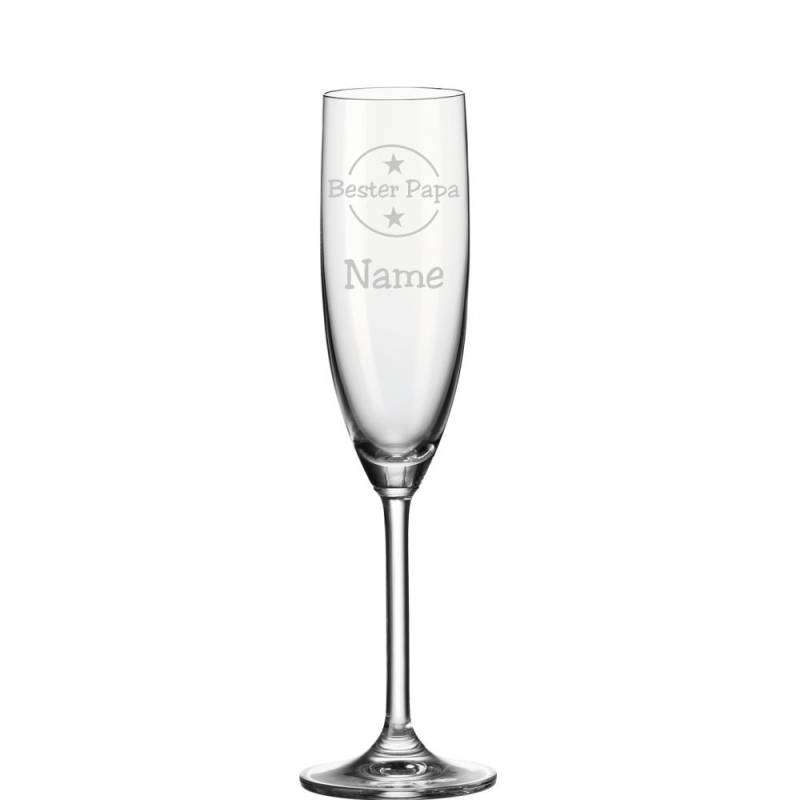 Sektglas von Leonardo- Bester Papa von Trendgravur
